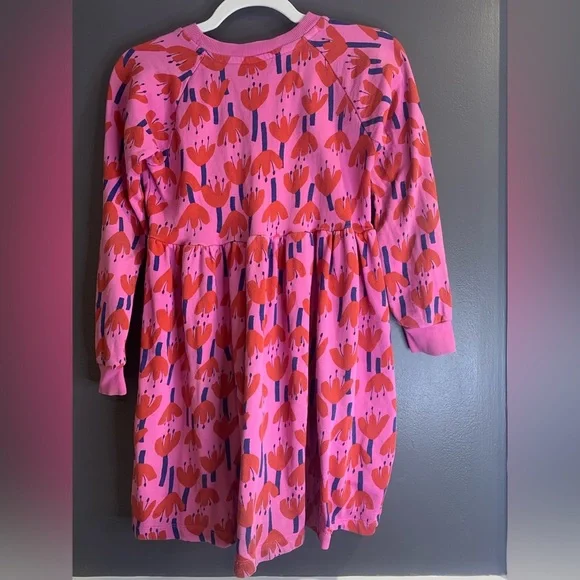 Hanna Anderson Pink and Red Floral Kids Dress size 10 - Picture 3 of 3